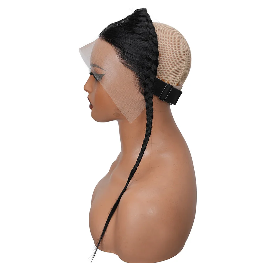 編み込みレースフロント 13x4 人毛 8-10 インチ レミーヘアピース 180% 密度 ミドルパート 着用しやすい 調節可能なストラップ付き