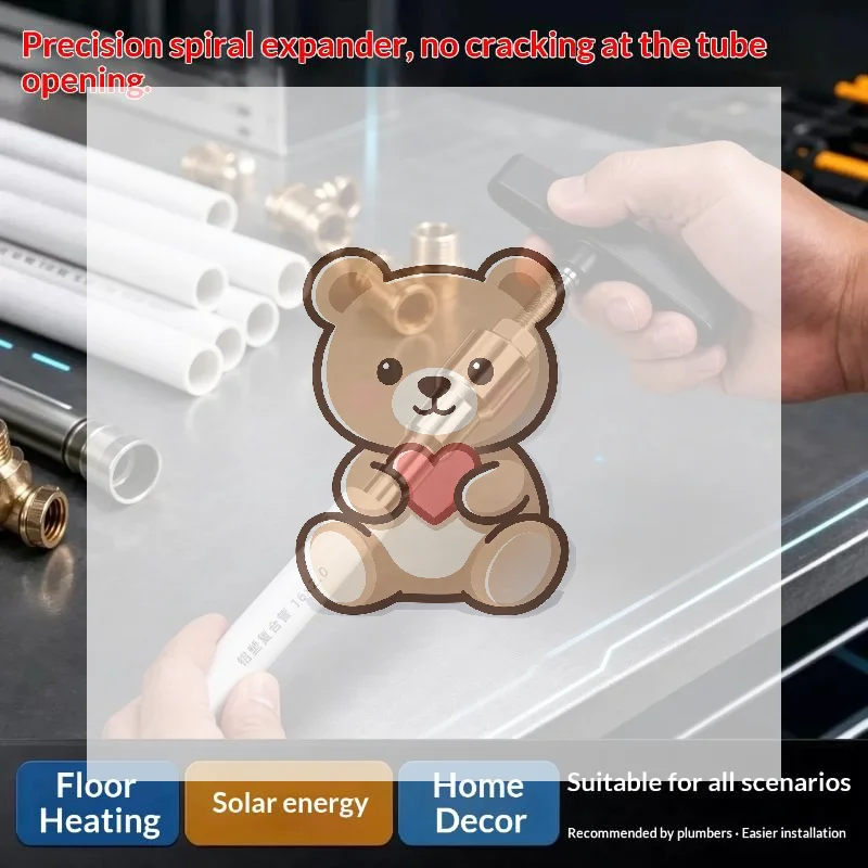 Heavy Duty T-Handle Pipe Expander 1Pcs 12-25mm Labor Saving for PVC PPR Round Pipe Plumber Maintenance Use