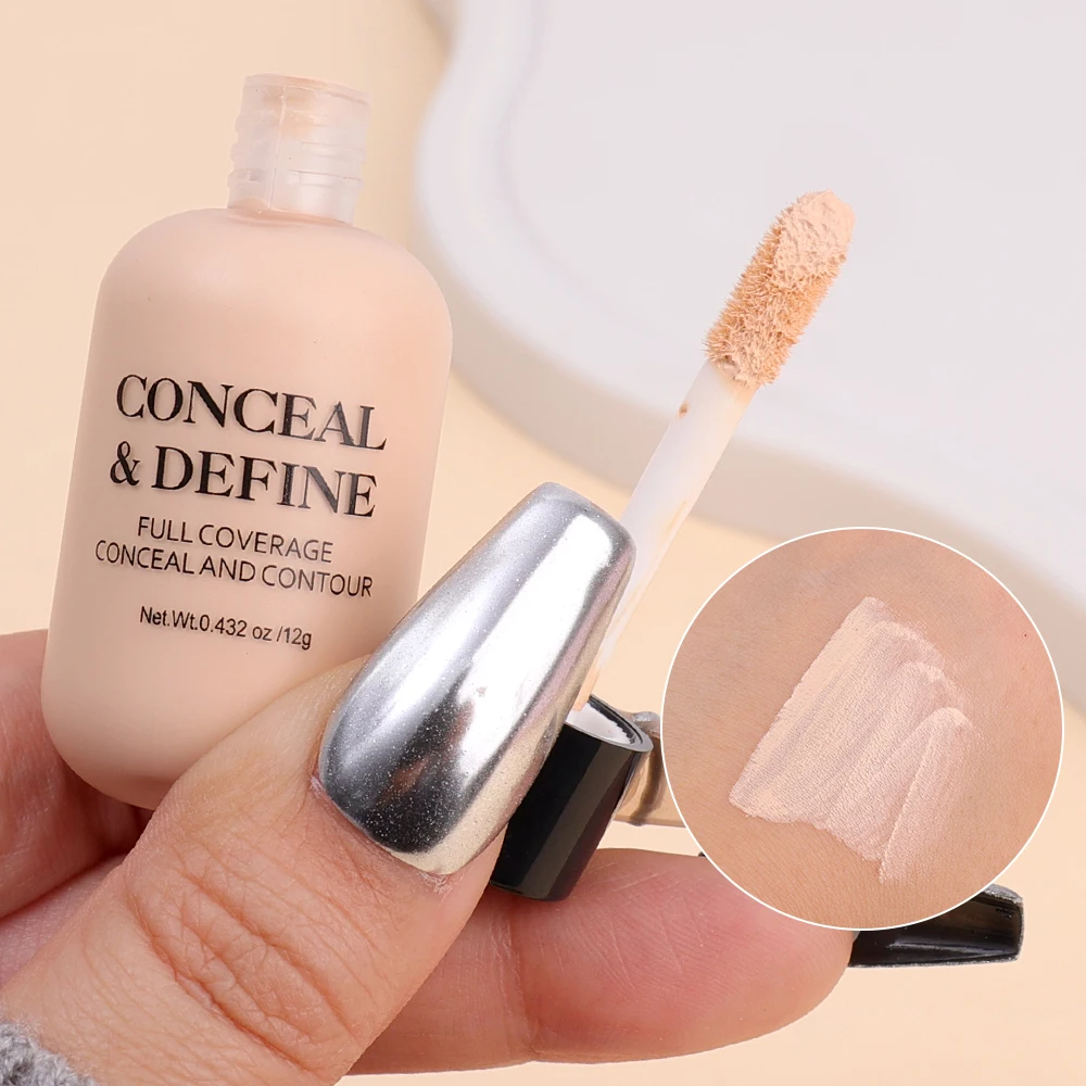 Mini Liquid Concealer Foundation Cream, Multifunction Face Makeup, Lasting Brighten Cosmetic, Texture Covers Acne Marks Dark Circle