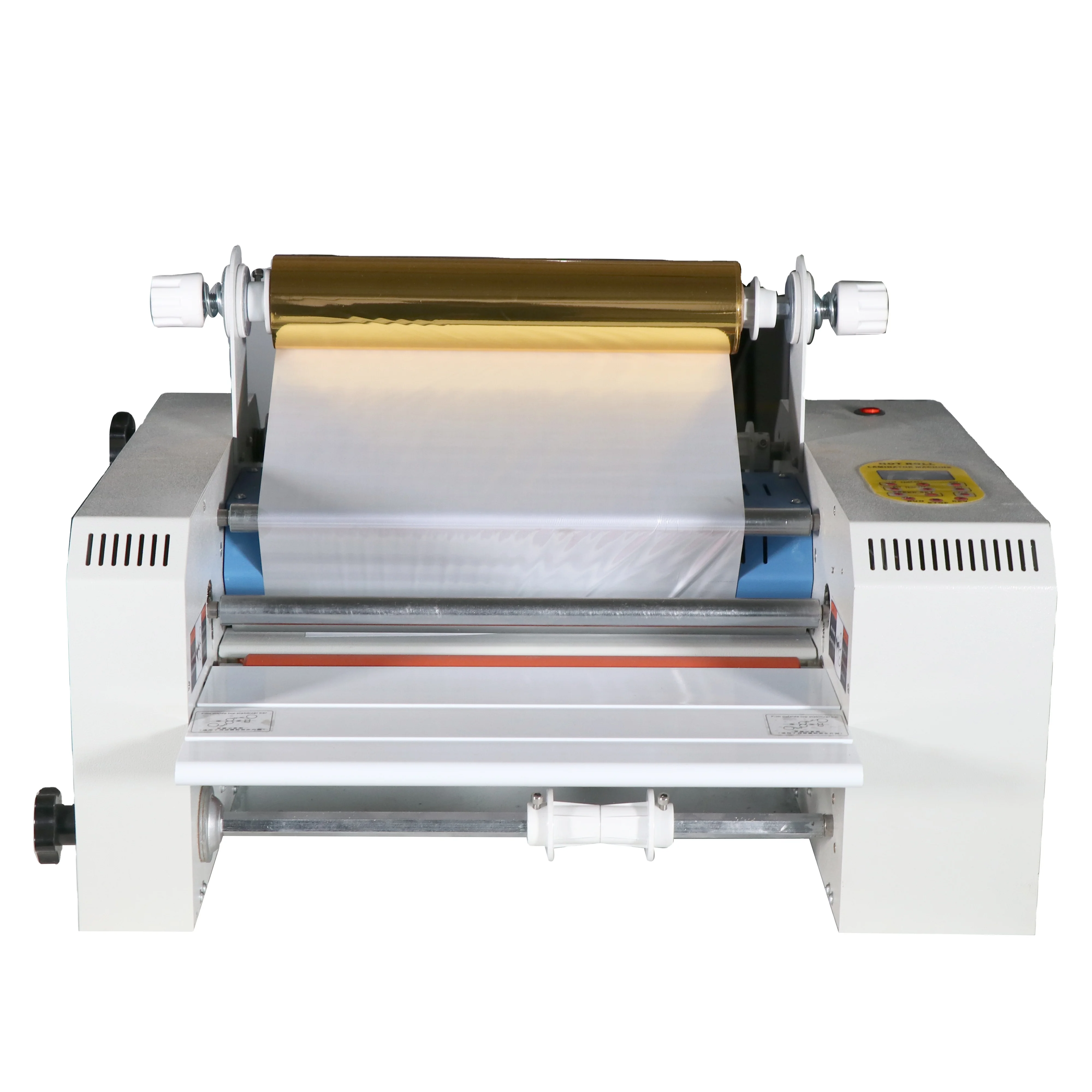 

Desktop Automatic Hydraulic Roll Laminating Machine Tabletop Laminator for Paper Plastic Film Office Use