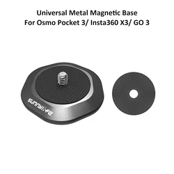 Meta Magnetic Suction Base Mount For DJI Pocket 3/2/Insta360 X3/X4/GO 3/Action 4/3/2 Universal Sports Camera Accessories