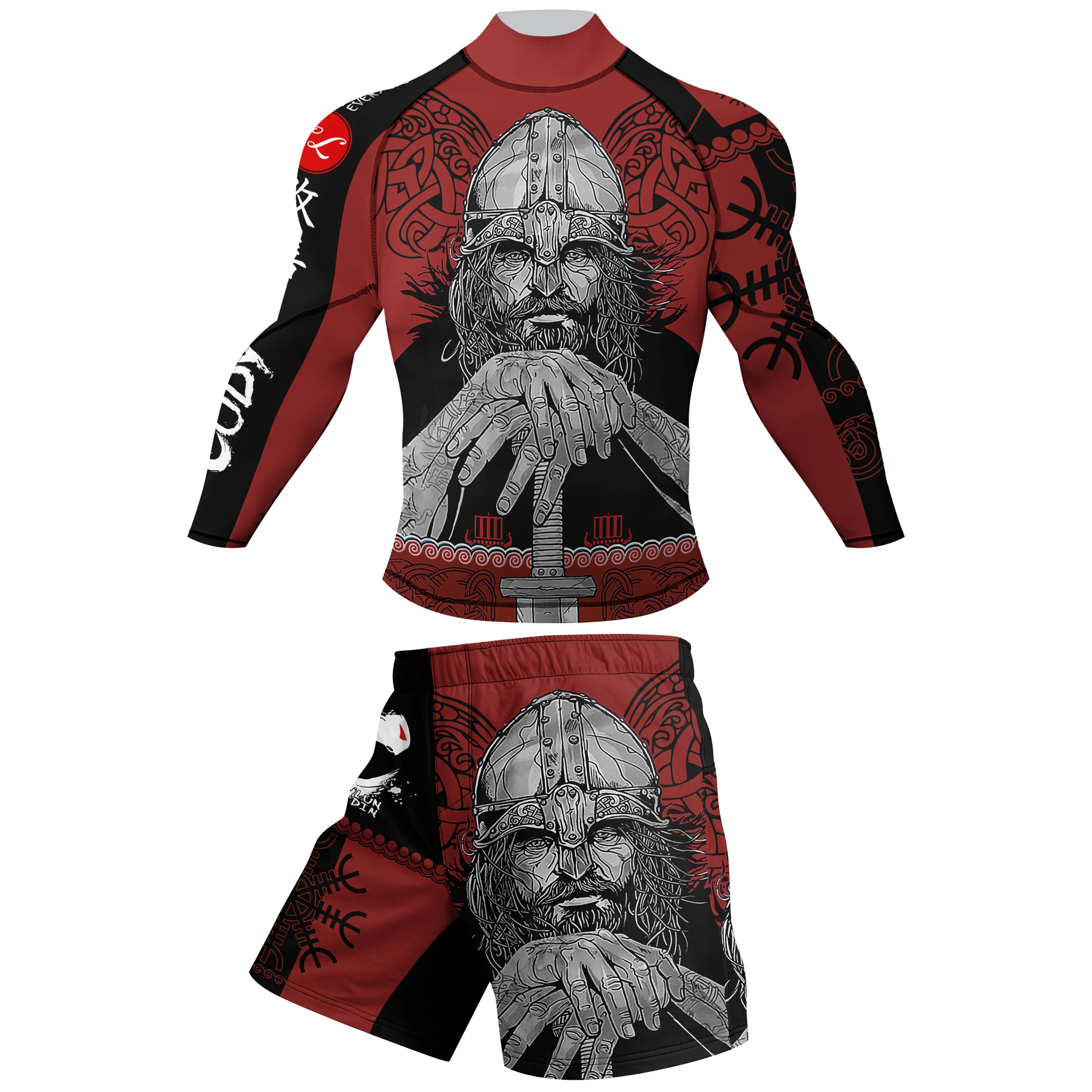 Strong Rubber Anti Men BJJ Rash Guards Jiu Jitsu Sublimation Printed Short Set Design Martial Art Clothing Compression Wear Suit