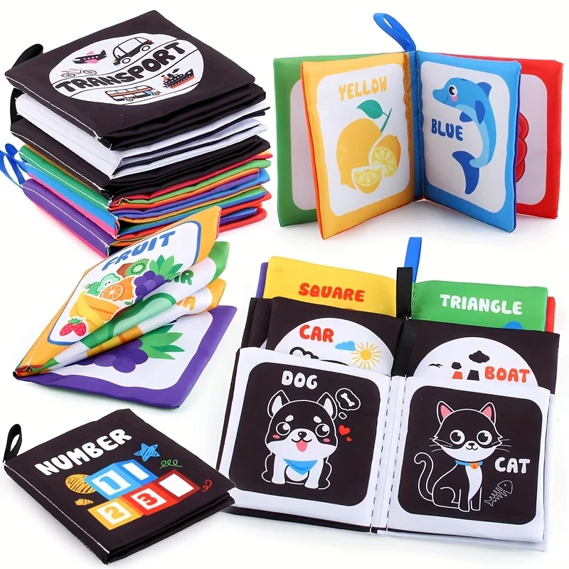 Libro de tela para niños, herramientas de transporte de juguetes cognitivos, tapete educativo para niños que aprenden a través de jugar