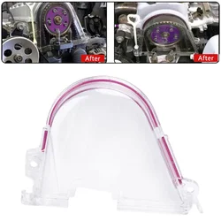 Timing Belt Turbo Cam Crank Pulley Cover Clear Turbo Cam Pulley Gear Timing Belt Cover For Honda Civic 96-00 D15 D16C EK EG
