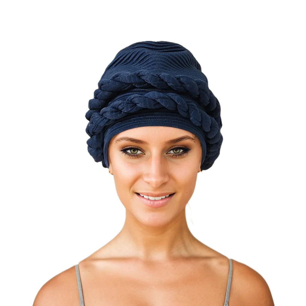 European and American stretch beanie hat crepe braid ethnic headscarf hat chemotherapy hat