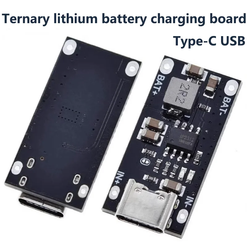 

Type-C USB Input High Current 3A Polymer Ternary Lithium Battery Quick Fast Charging Board IP2312 CC/CV Mode 5V To 4.2V