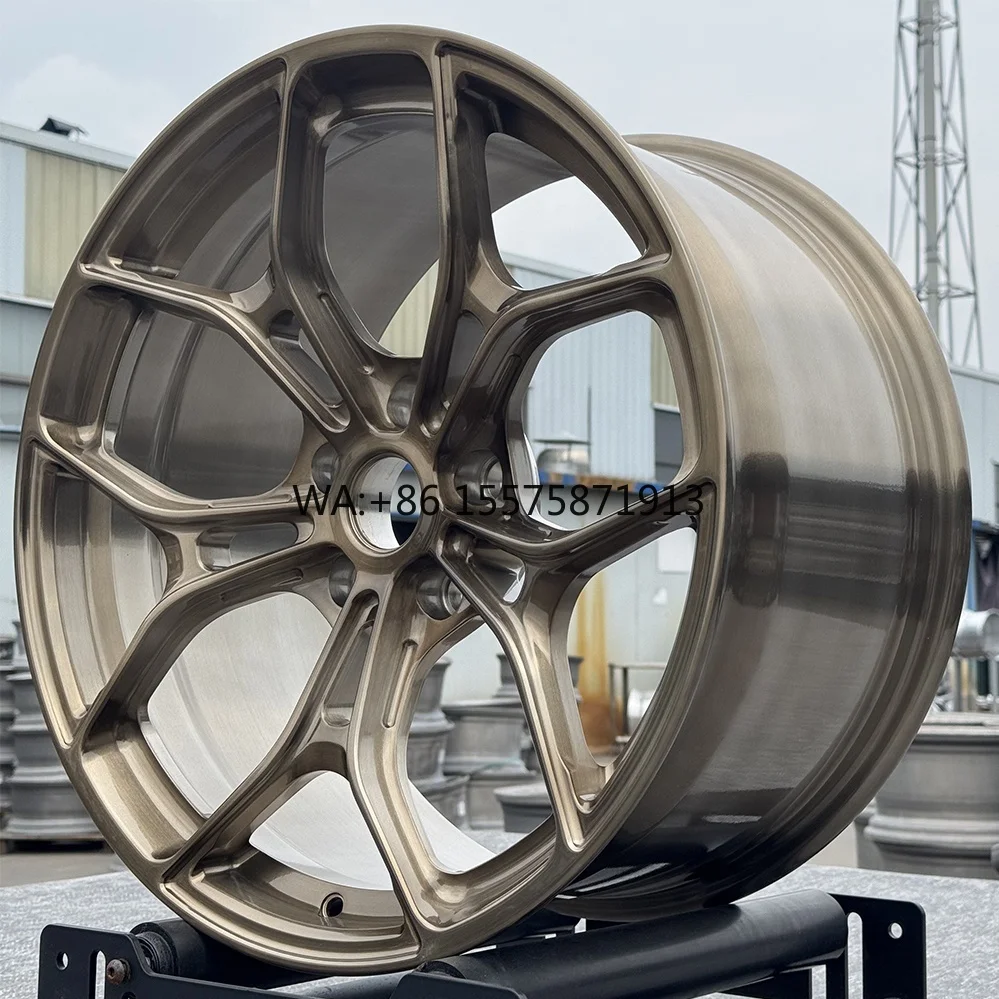 

Кованые гоночные диски Custom Brushed Bronze для автомобилей, 18, 19, 20, 21, 22 дюйма, 5x112, вогнутые, из сплава 6061-T6, для Audi, Benz
