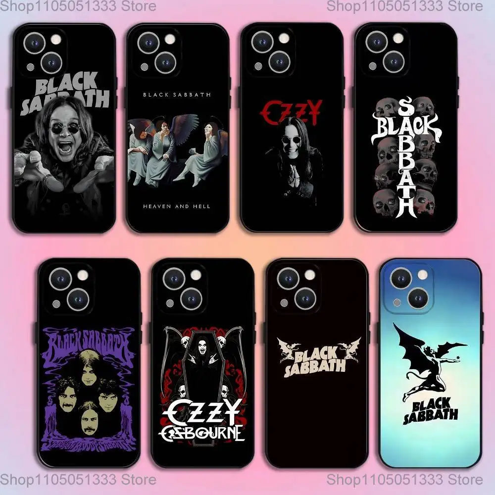 

B-Black S-Sabbath_S Of The Band Phone Case For iPhone 16,15,14,13,12,11,Pro,XS,Max,XR,Plus,E,SE4,Mini Black Soft Cover