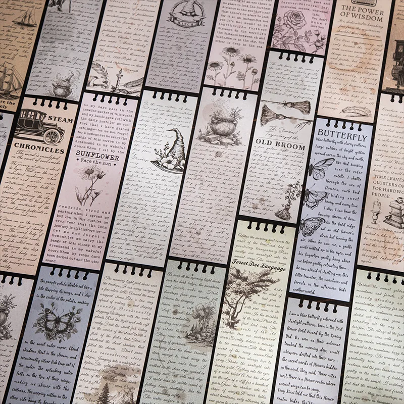 

30pcs/lot Memo Pads Material Paper Story Essays Journal Junk Journal Scrapbooking Cards Retro Background Decoration Paper
