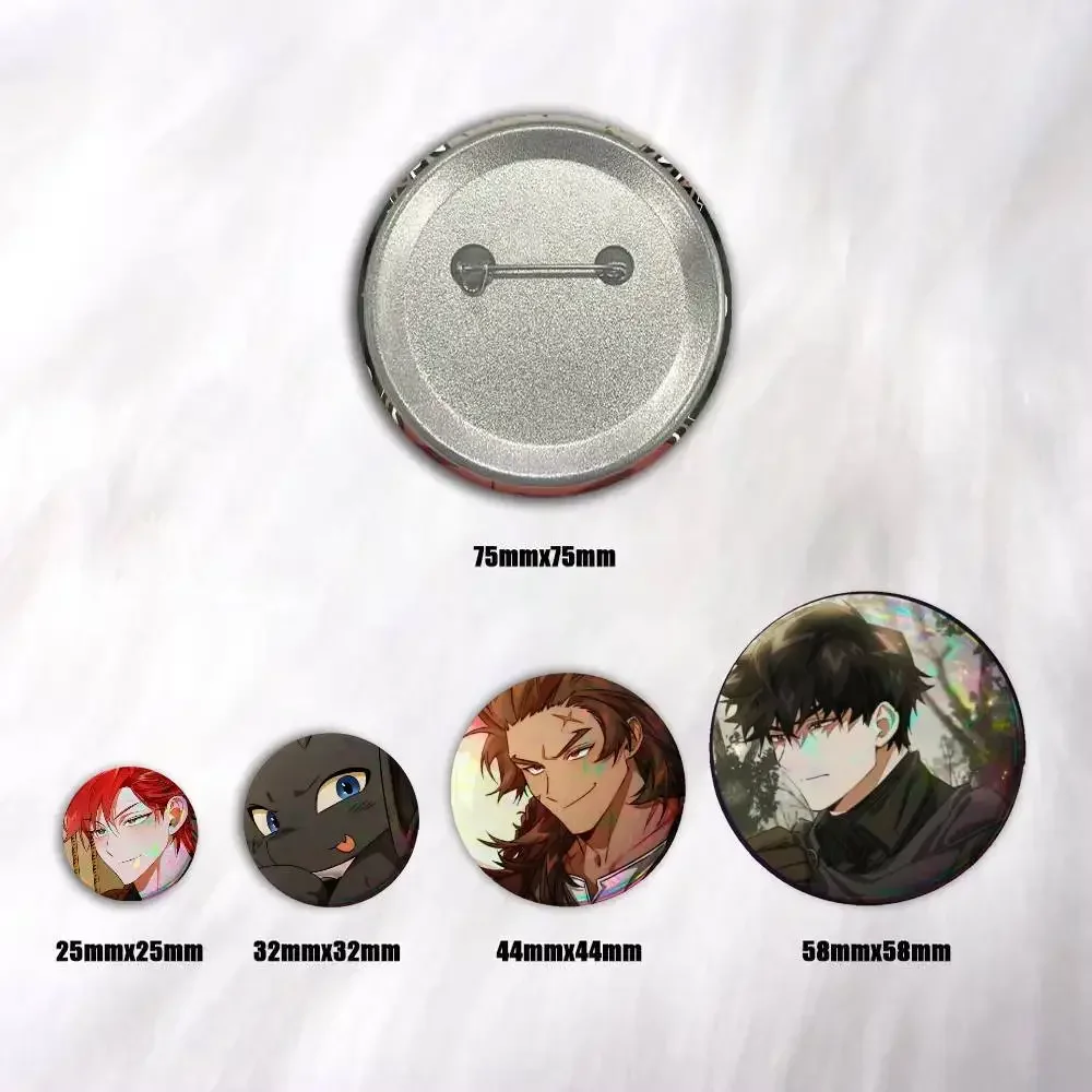 Anime K-Korean Manga Trash Of The Counts Family Badge Tinplate Meme Round Brooch for Hat Bag Creative Lapel Jewelry Accessories