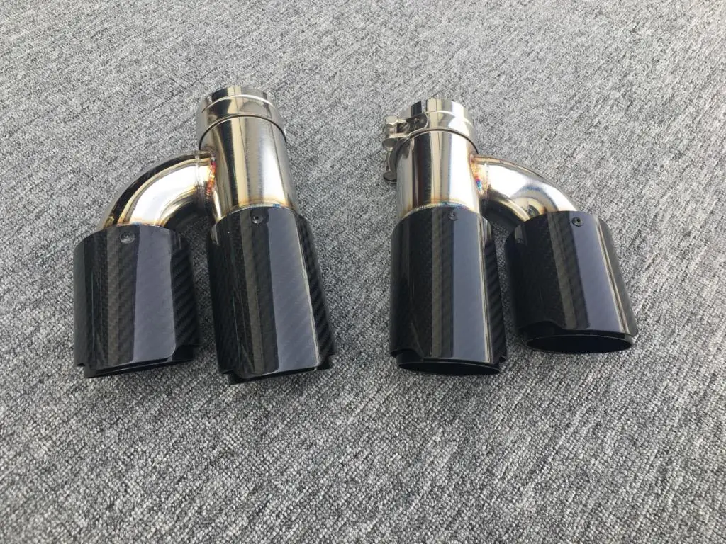 VACOMUL Rear Bumper Exhaust Tips Stainless Steel Car Exhausts Muffler Tips Pipes OO-OO Car Accessories Tools