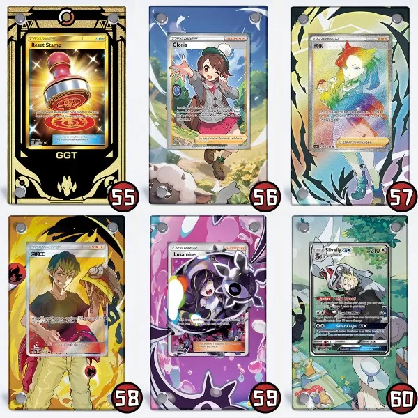 PVC Expansion Card Brick PTCG Anime Trainer Acrylic Collection TCG Card Display Stand Does Not Include Cards Game Gift