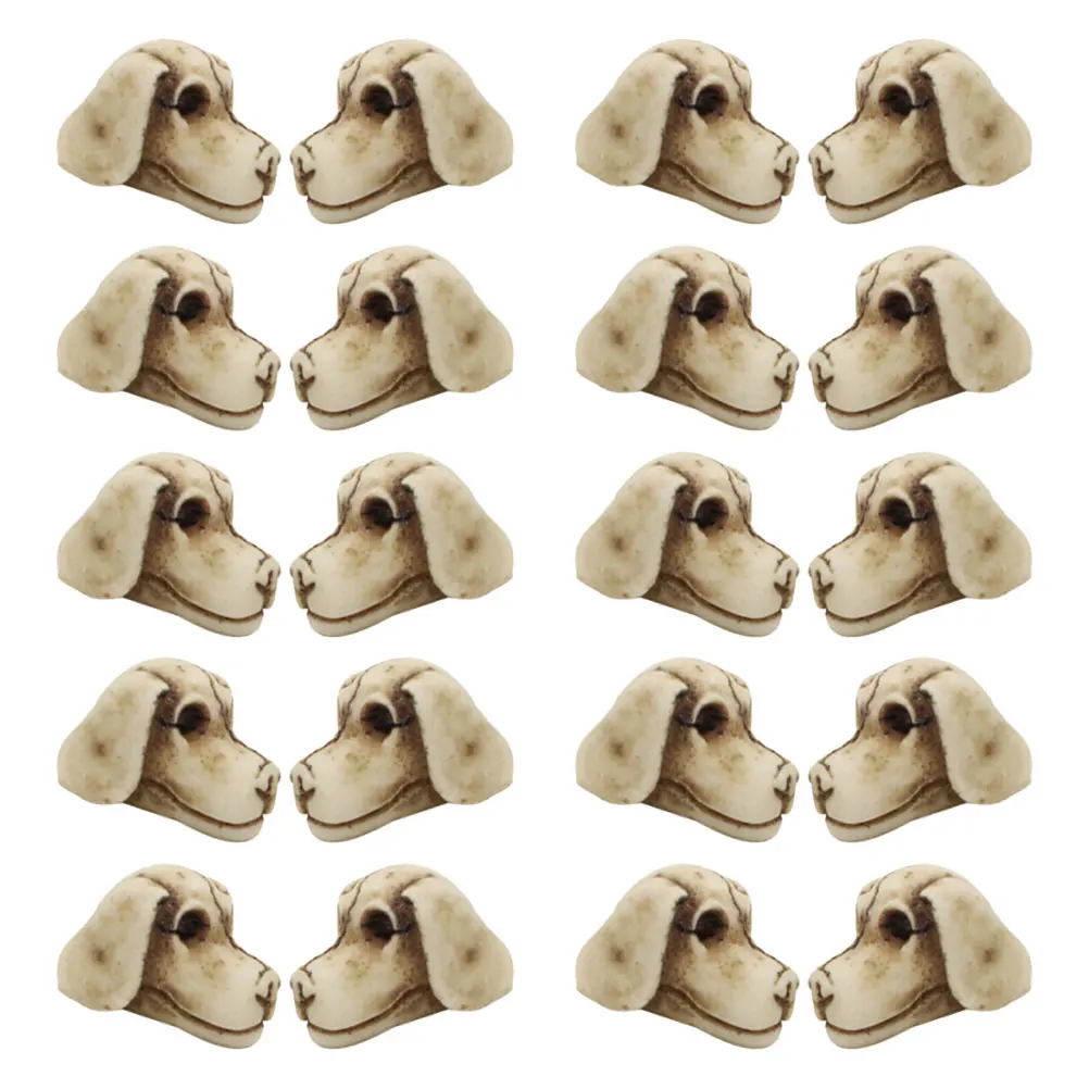 

20pcs Mini Resin Material Compact Size Garden Accent Miniature Dog Statue Outdoor Ornaments Yard Decor Bonsai Accessories Home