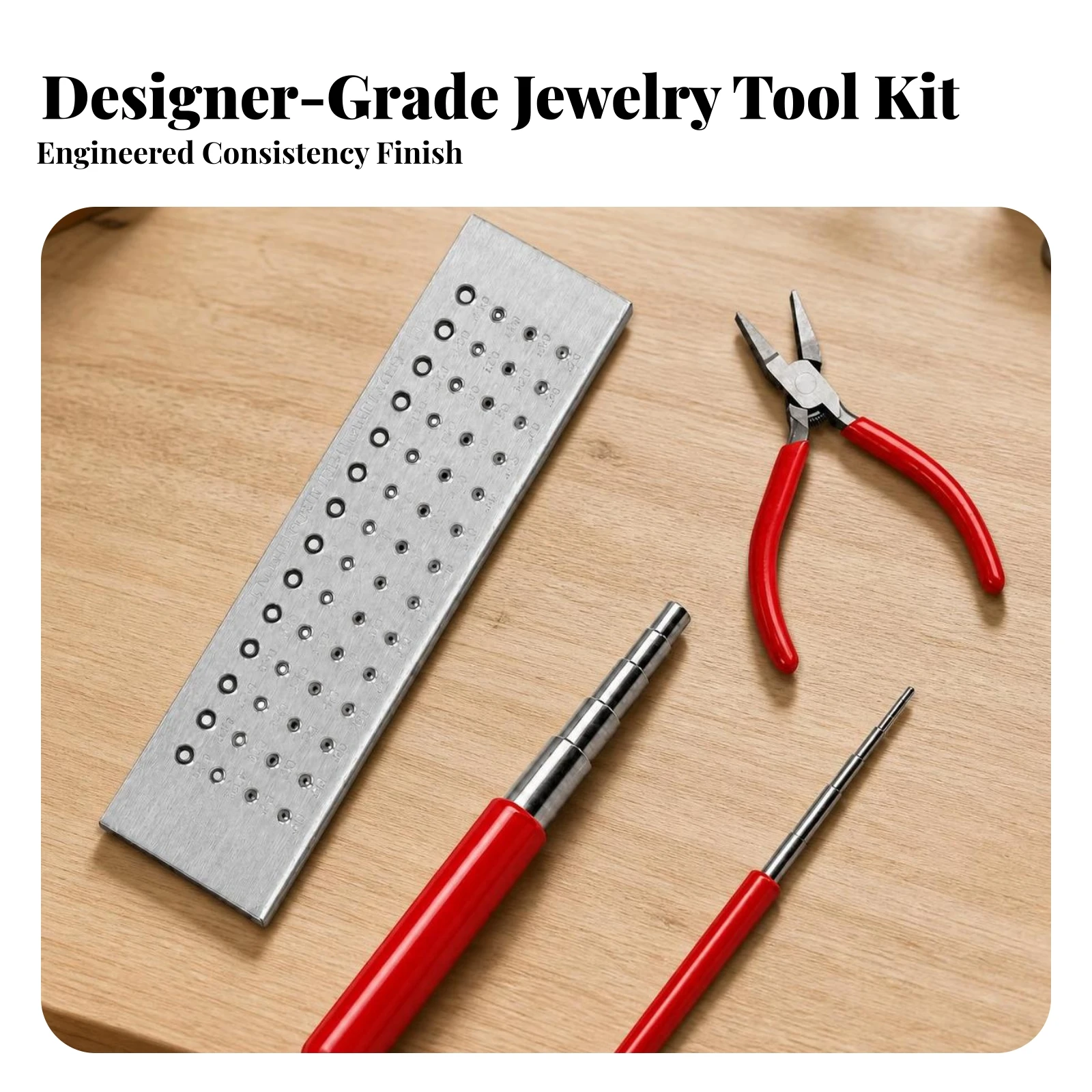 4 Pieces Wire Forming Plate with Mandrels High Quality Jewelry Making Tool Kit Flat-Nose Pliers Rust-Resistant Hand Tools Sturdy
