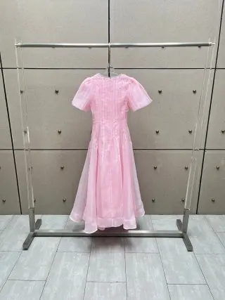 2025 roupas femininas temperamento dupla camada vestido plissado primavera verão novo 0902