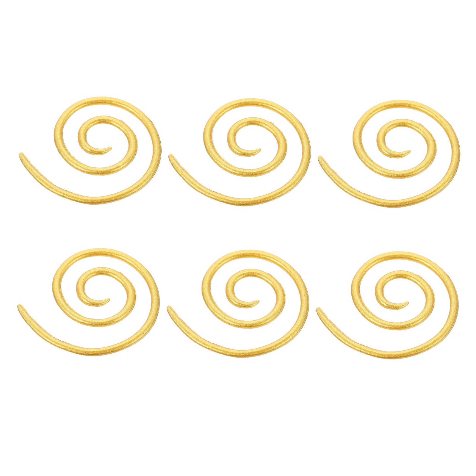 

6pcs Spiral Knitting Needles Golden Lightweight Portable Alloy H made Tools for Sweater Hat Scarf Gloves Socks Shoes Weaving