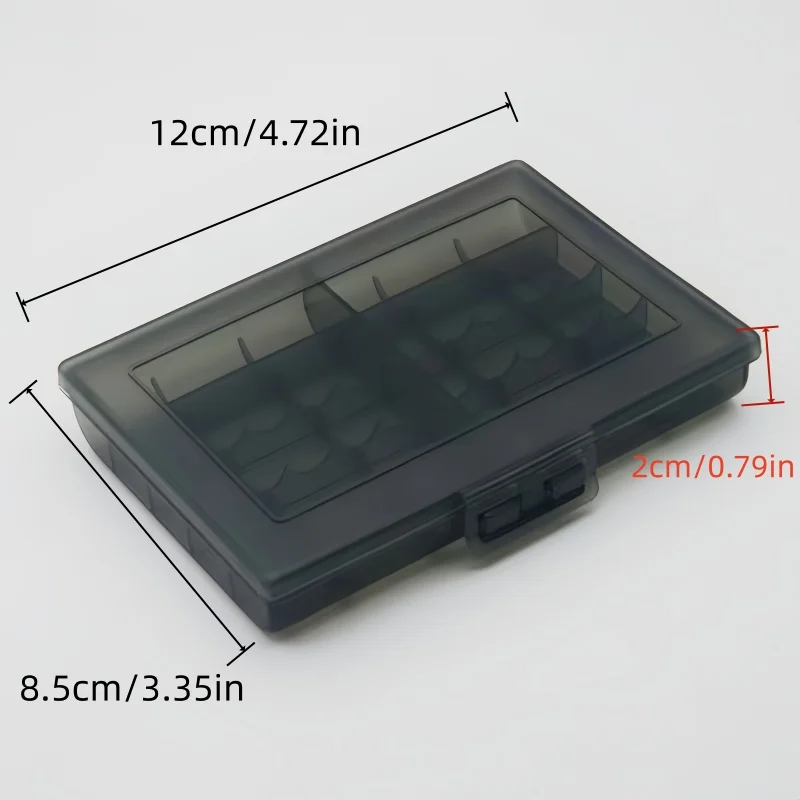 1/2Pcs Multi-slot AA/AAA Battery Storage Case, Thick Material, Sturdy & Practical, Easy to Carry. Batteries Not Included.