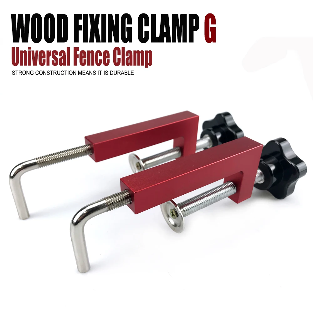 Aluminum Alloy Fence Clamp Woodworking Clamp G Clip Dedicated Fixture Adjustable Frame Fast Fixed Clamp for Woodworking Benches