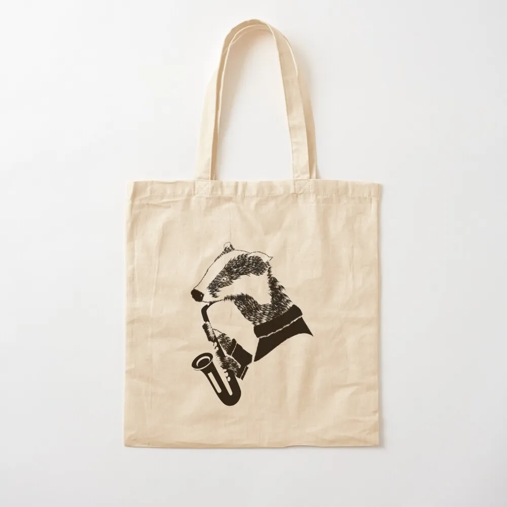 

Badger Saxophone Tote Bag Fabric bag Canvas shoulder bag Canvas Tote