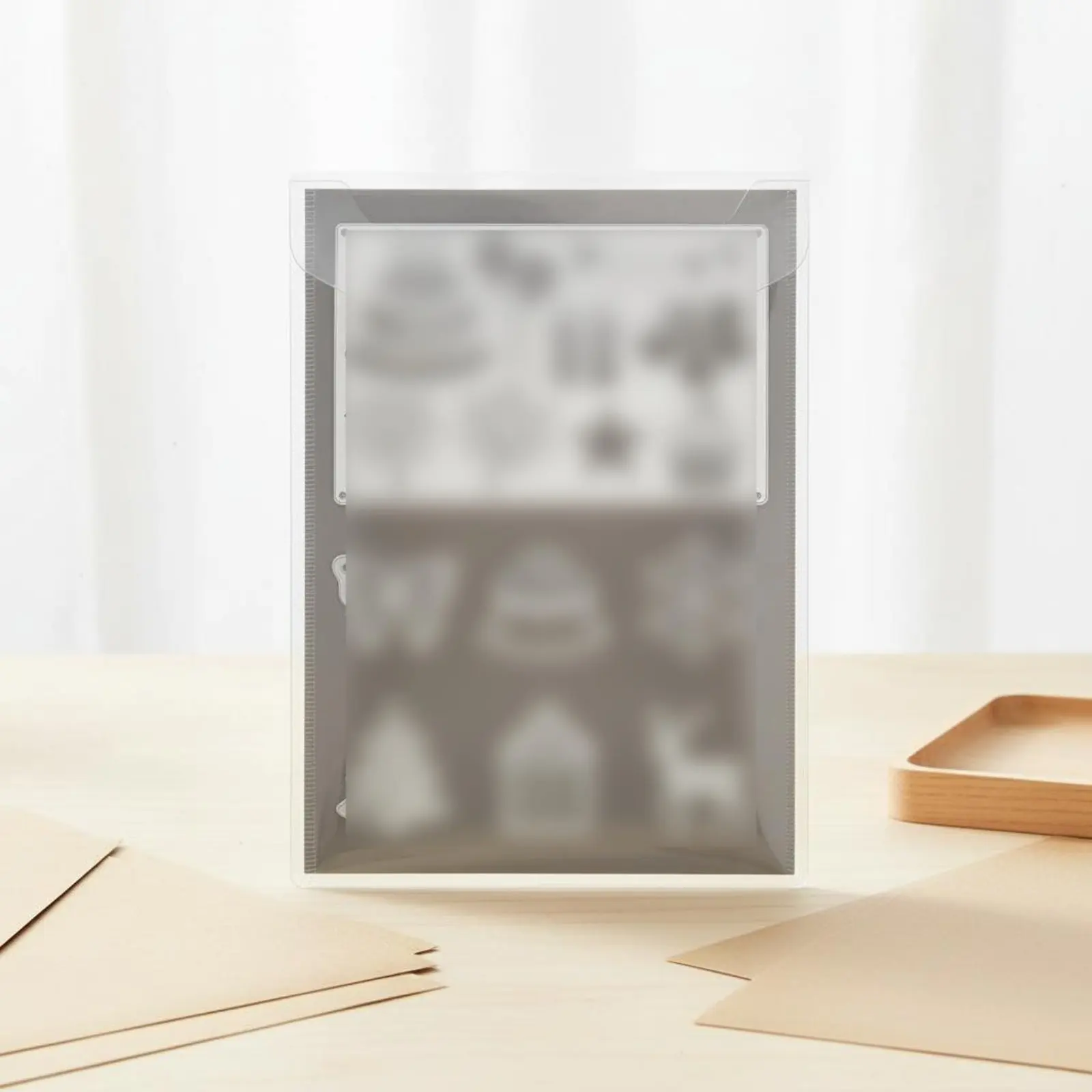

Stamp and Die Storage Kit Long-Lasting Attractive Die Holder Envelope Stamp Storage Bag Tear Resistant Sealed Cover for Crafters
