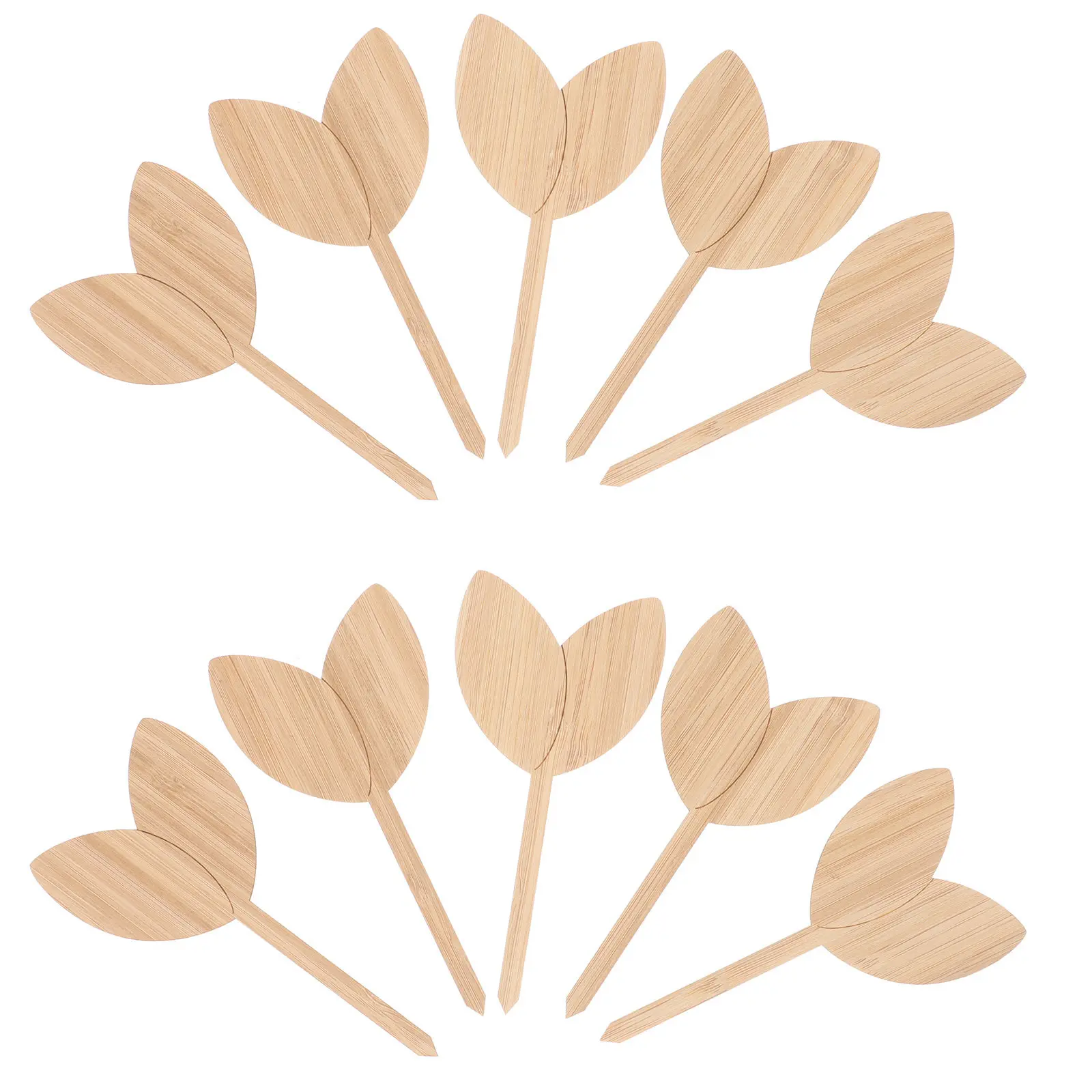 20Pcs Leaf Form Wooden Plant Identification Boards Garden Accessories Plant Distinguish Labels Greenhouse Garden Supplies