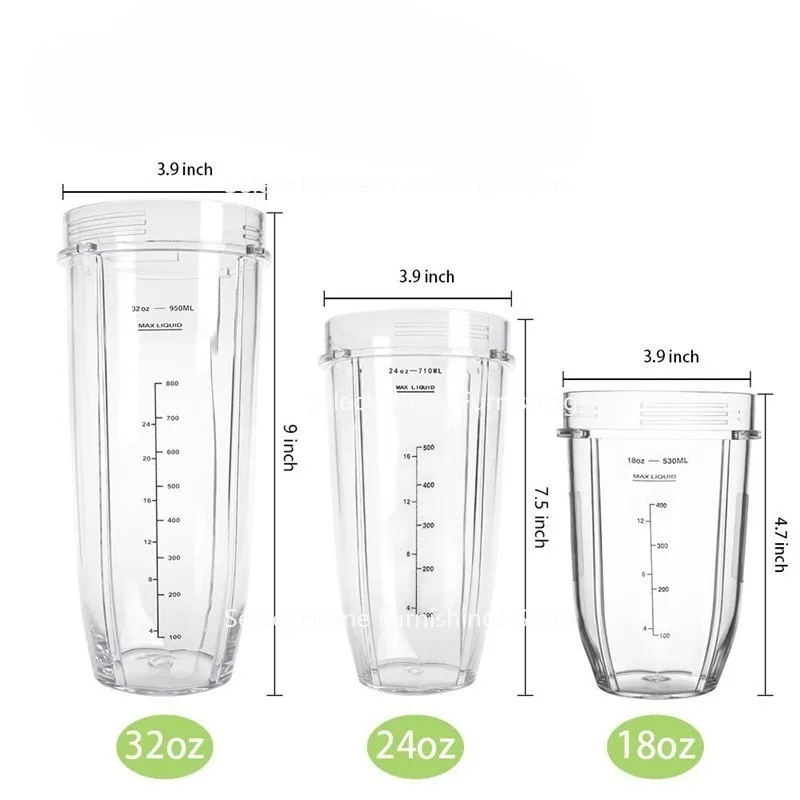 Suitable for Juicer Accessories 32oZ Large Cup, Lid, Knife Head Set