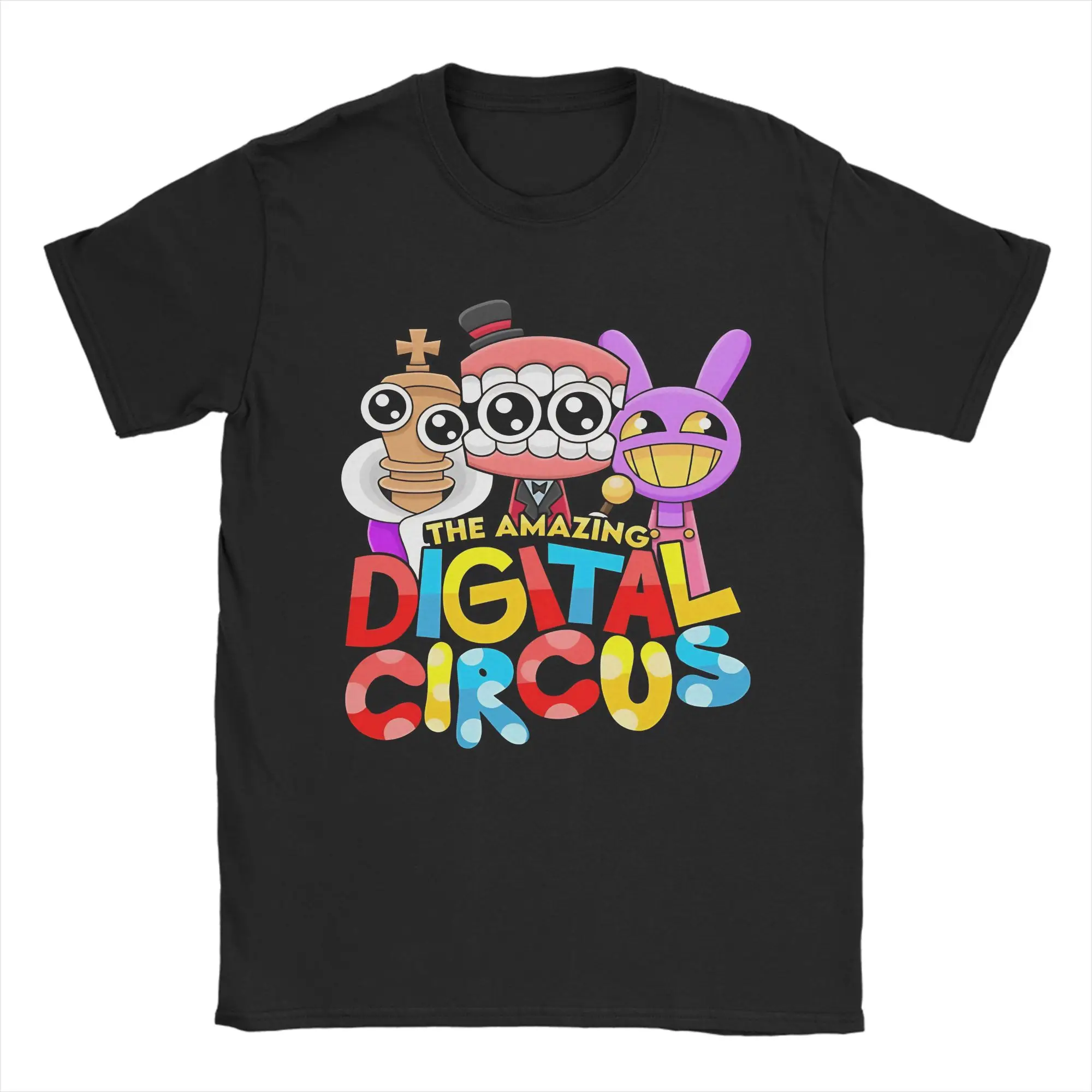 

Novelty The Amazing Digital Circus T-Shirt Men Round Neck 100% Cotton T Shirts Short Sleeve Tee Shirt Plus Size Tops