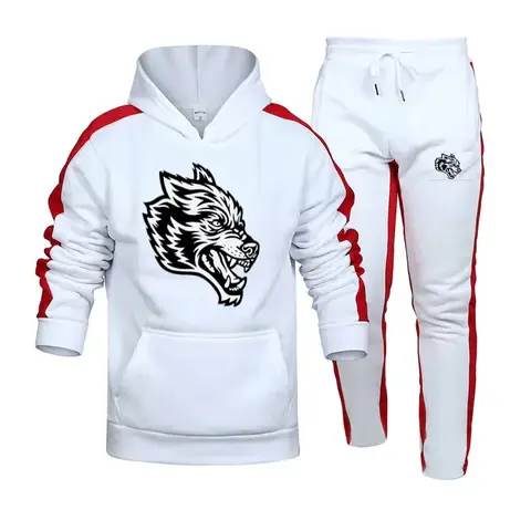 남성용 스포츠 세트, 패션 및 레저 용수철 및 가을 조합, 후드 셔츠 및 바지 2 피스 세트, 2024