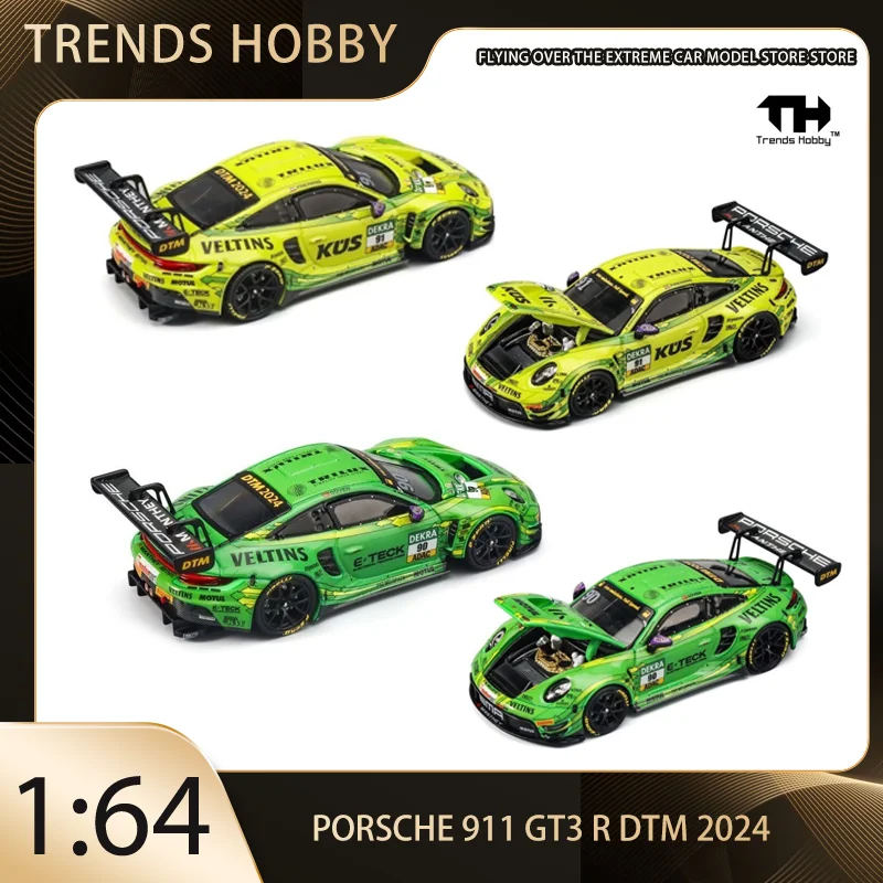 

Trends Hobby 1:64 Porsche 911 GT3 R DTM 2024 Premium Diecast Vehicle Model Toys Collectible Display Piece