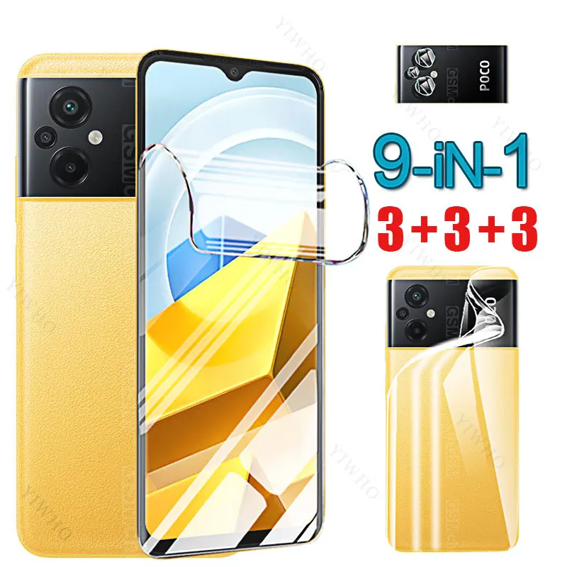 

Гидрогелевая прозрачная пленка для камеры Xiaomi Poco M5, стеклянные протекторы экрана, мягкая задняя крышка для Xiaomi Poko Pocco M 5 6,58 "22071219CG