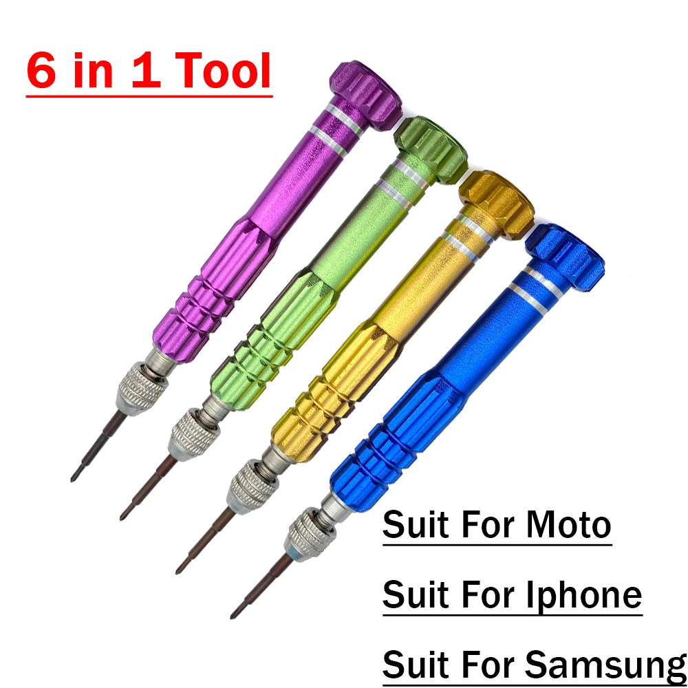 6 in 1 Screwdriver Repair Kit phone opening for Iphone 11 Pro MAX For Samsung S21 Ultra / A50 A70 A10S M15 / For Moto G7 Power