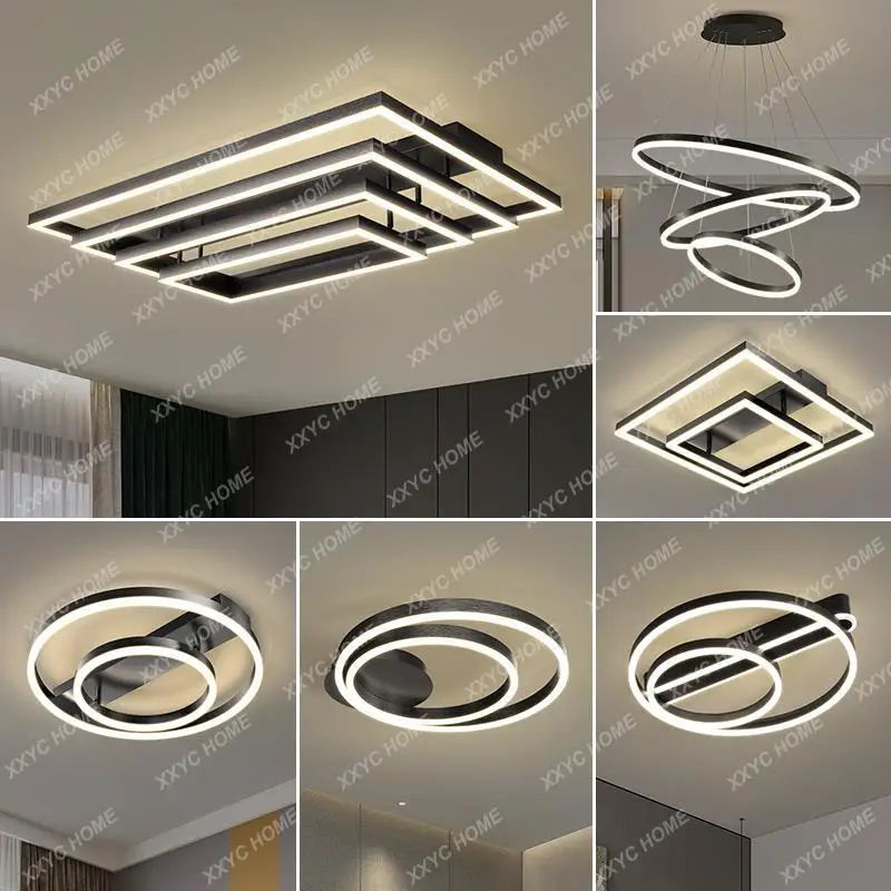 Living room main light package simple atmosphere advanced light luxury rectangular ceiling light Zhongshan lamps whole