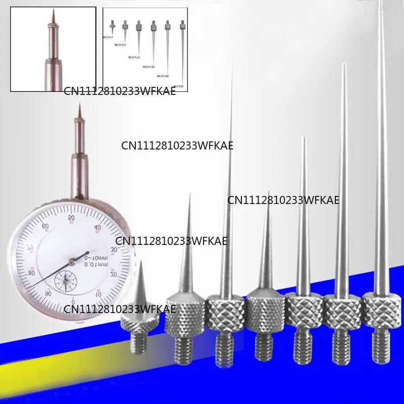 6PCS Dial Digital Test Indicator  M2.5 Thread Shank High Speed Steel Gauge Stylus Altimeter Probe For Measuring Tool Accessories