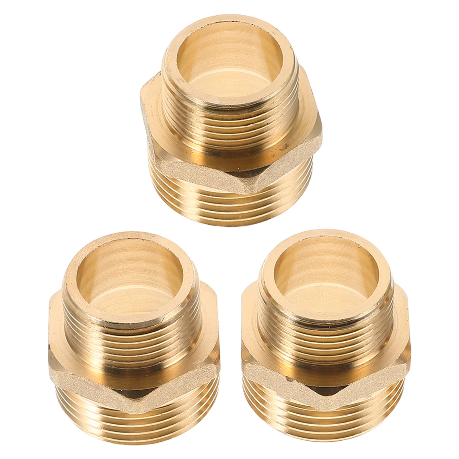 3Pcs Brass Garden Hose Connector 34inch Quick Connect Durable Water Pipe Adapter for Garden Hose Attachment Brass Connectors
