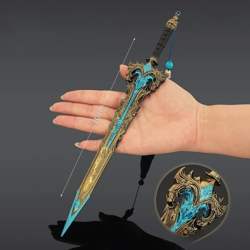 30 cm/11,81 Zoll Schöpfung der Götter 12 göttliche Schwerter alte Waffe Qingyun Schwert Legierung Waffe Modell Metall Spielzeug Sammlung Ornament
