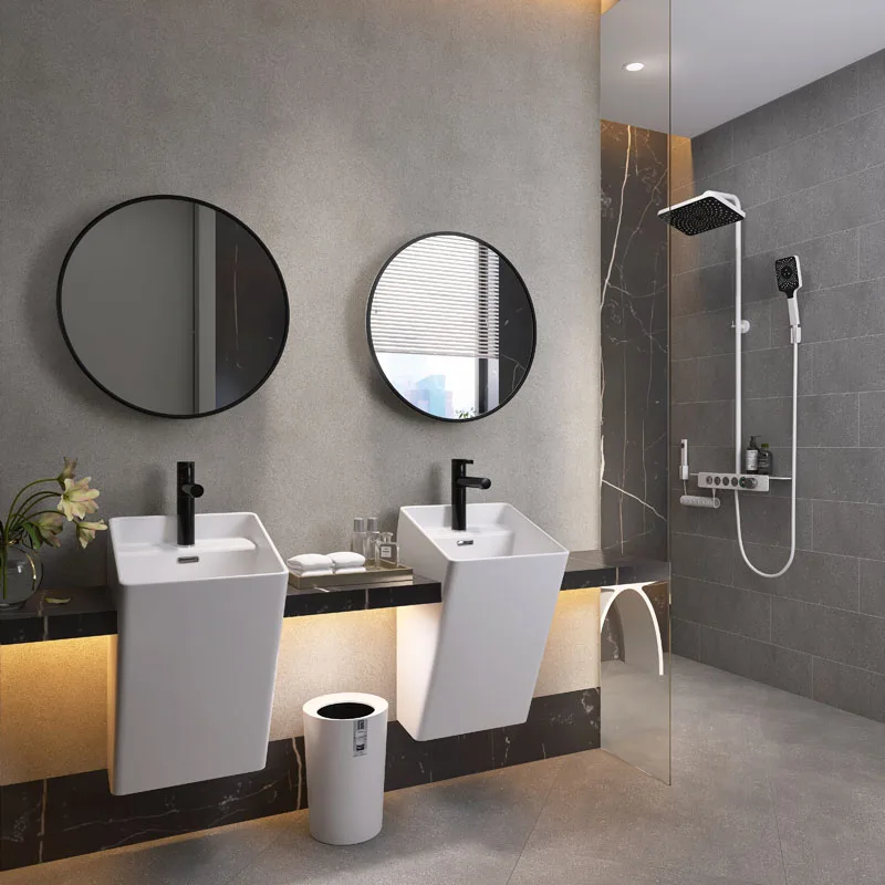 Wall-mounted washbasin Small apartment washbasin Household washbasin Ceramic integrated wall-mounted