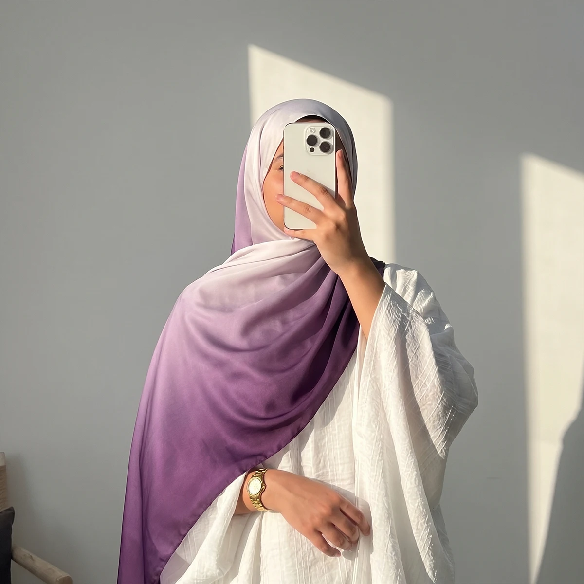 新しいビスコースグラデーションヒジャブ女性用ムスリムスカーフ - Summer Clothing Hijab のレビューと価格