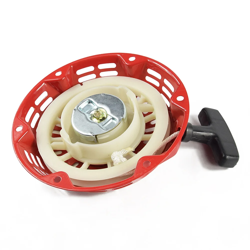

1pc Manual Pull Start Recoil For Electric Generator Red Durable Plastic Iron Compatible With Gx160 Gx200 Engine