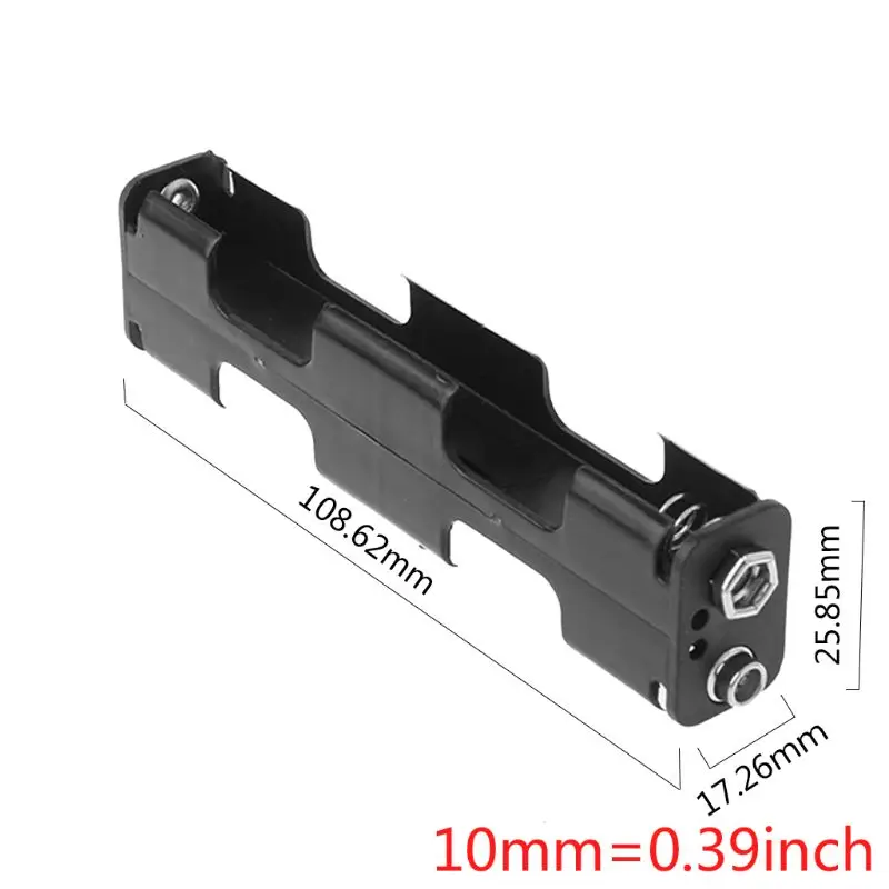 Holder 4 AA Long Strip Back for Case 9V Dual Layers Double-Sided Box 6