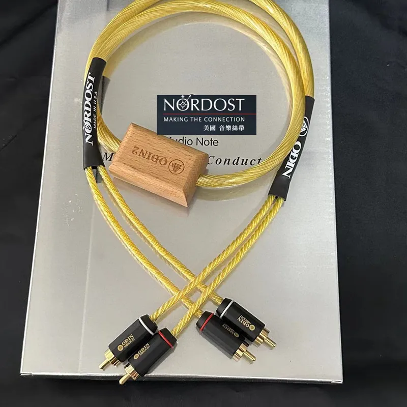 Nordost ODIN 2 Gold RCA audio cable ODIN Gold  Signal Cable Double Lotus Sterling Silver Audio Cable CD Amplifier Tube Cable