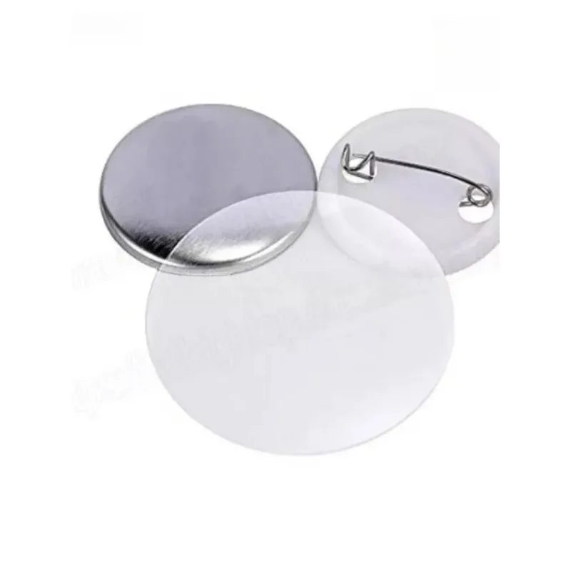 100Pcs/set Plastic Blank Badge Pin Button Parts Supplies for Clothes Badge Button DIY Crafts Materials 25/32/37/44/50/56/58/75MM