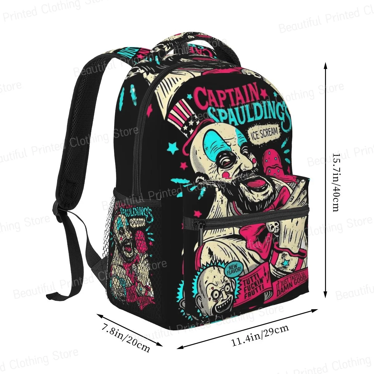 Versatile Backpack Boys Girls Bookbag Captain Spaulding Students School Bags Daily portable bag