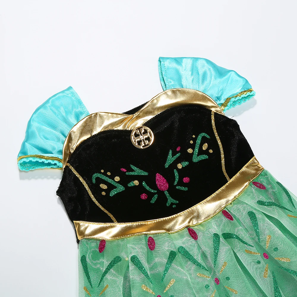 Mädchen Cosplay Anna Kostüm Vestidos Königin Prinzessin Kleid Halloween Kinder Rollenspiel Karneval Kinder Geburtstag Party Kleid – Detail 8