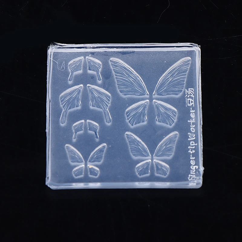 1Pcs 3D Silicone Nail Mold Butterfly Mould Stamping Plate Nails Stencils DIY UV Gel Nail Carving Mold