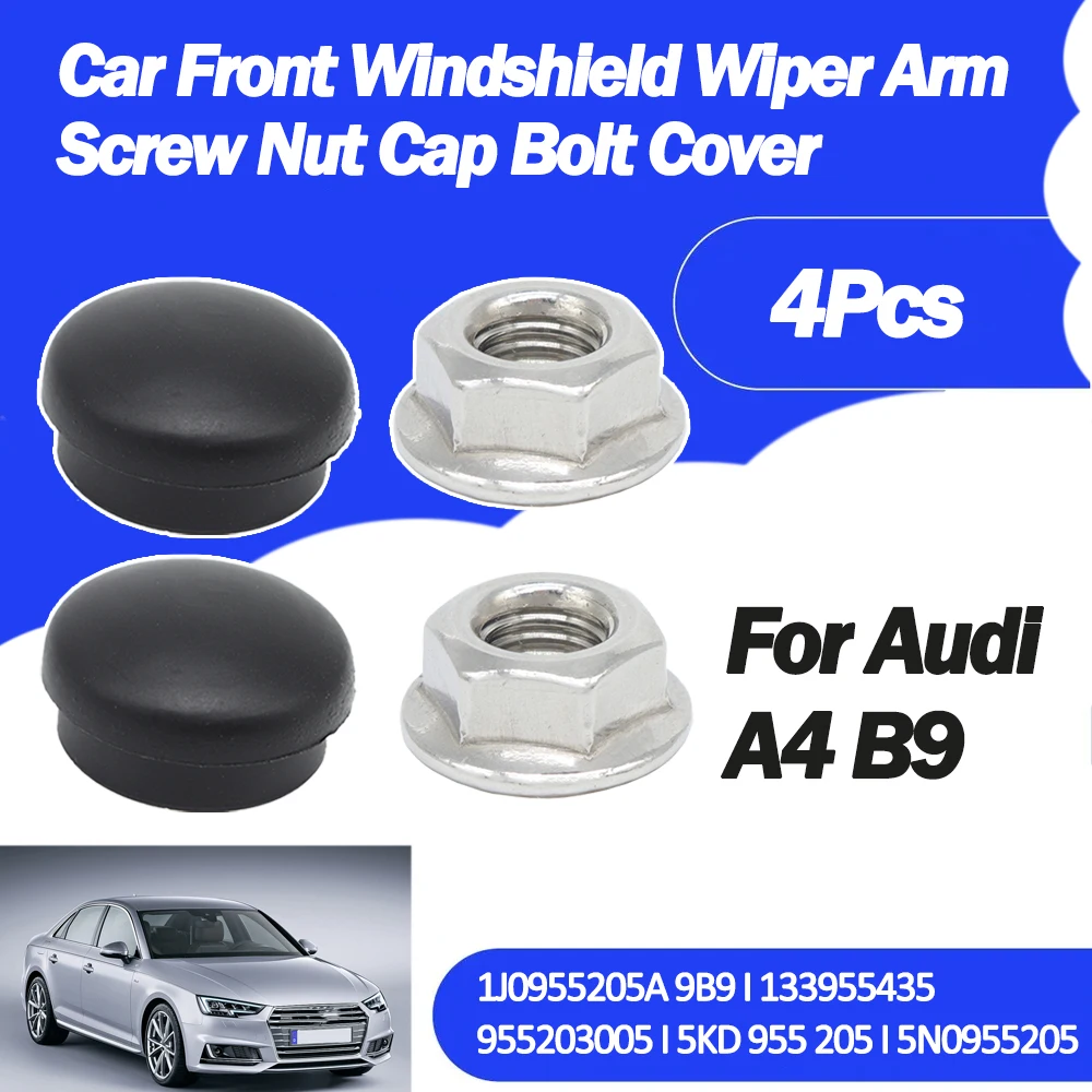 For For Audi A4 B5 B6 B7 B8 B9 1995 1996 1997 1998 - 2018 2019  Car Front Windshield Wiper Arm Screw Nut Cap Bolt Rocker Cover