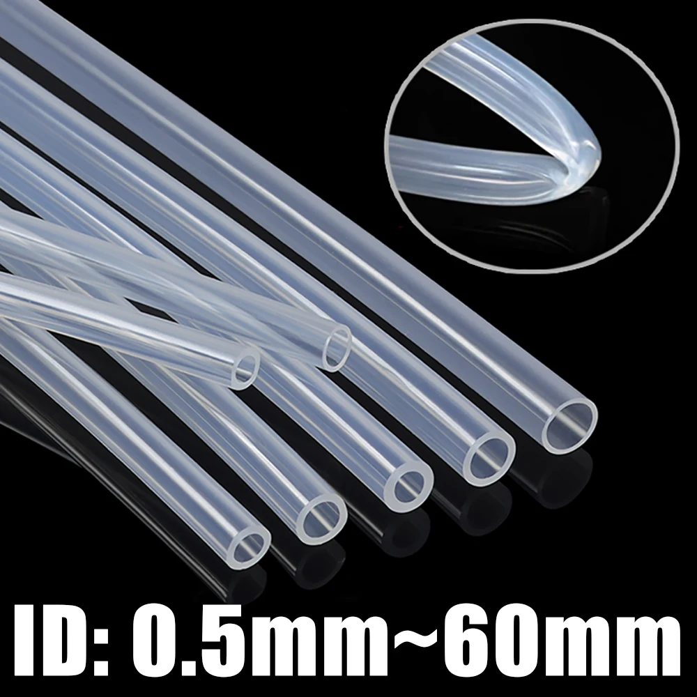 

1/5 Meter Food Grade Clear Transparent Silicone Rubber Hose ID 0.5 1 2 3 4 5 6 7 8 9 10 12mm O.D Flexible Nontoxic Silicone Tube