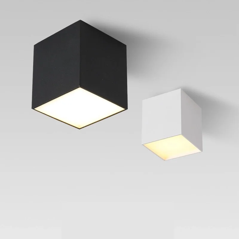 LED square open-installed downlight aisle household no main light hotel villa ceiling ceiling lamp