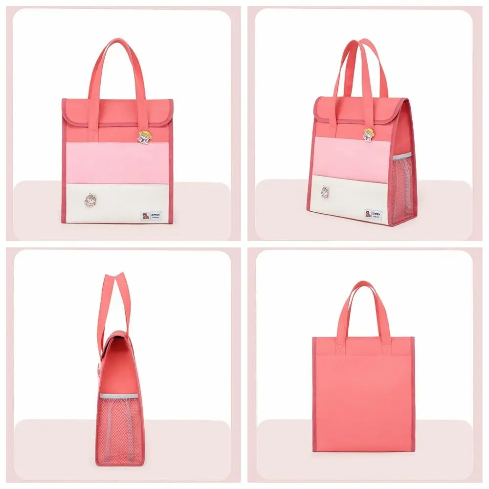 Tutorial-Taschen mit großer Kapazität, verschleißfest, modische Cartoon-Briefpapiertasche, schmutzabweisend, mit Kawaii-Abzeichen