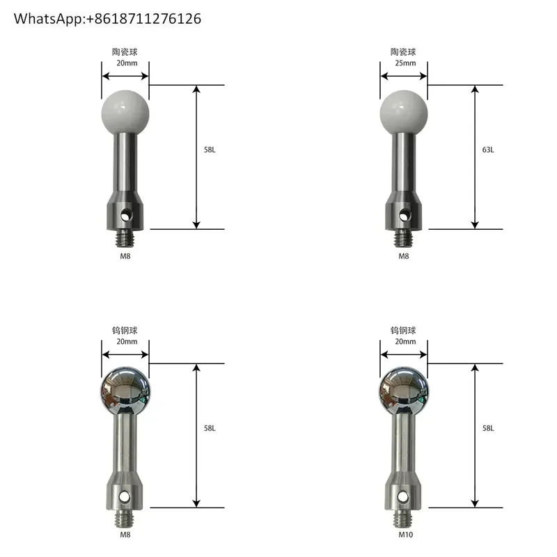1pcs Three Coordinate Five Axis Measurement CNC Machine Tool Ceramic Steel Calibration Standard Ball M8 M10