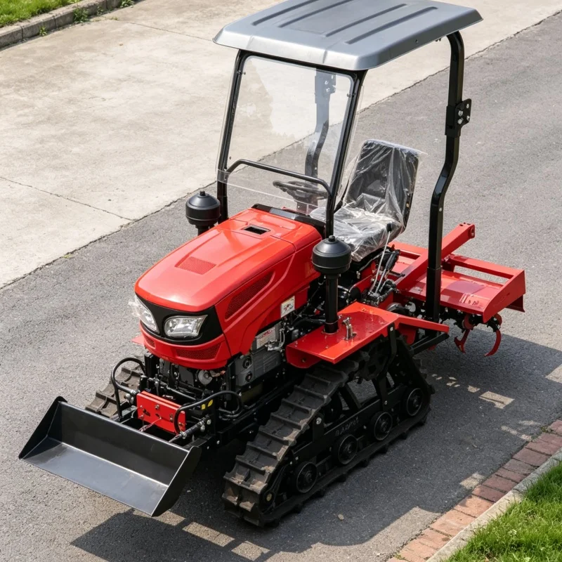 Customized Hot-selling Land Tiller, Popular Crawler Rotary Tiller, High-Quality Farm Land Cultivation Equipment
